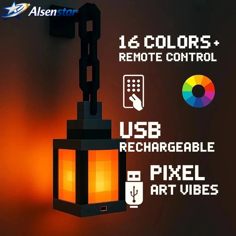 Lighting World Decor - Sarkıt Lamba Piksel Tarzı Duvar Gece