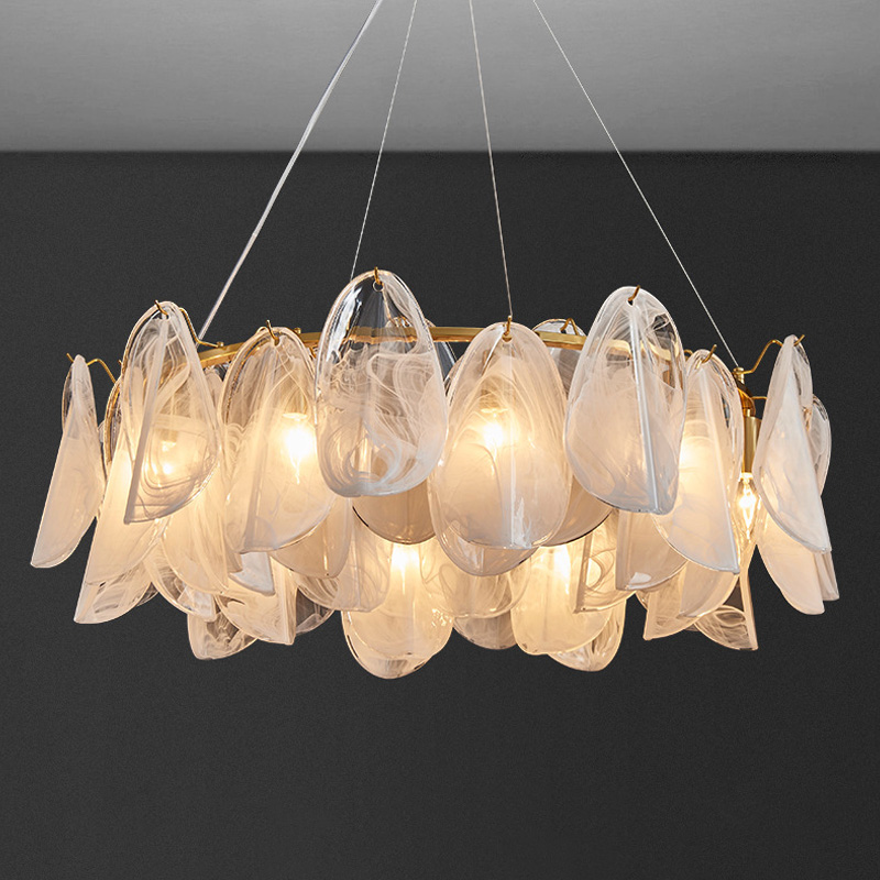Lighting Home Decor Items - Lüks Cam Avize Aydınlatma Lambaları Oturma