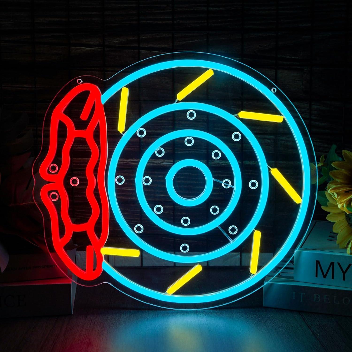 Decor Lighting Fans - Fren Balatası Neon Tabela LED Garaj