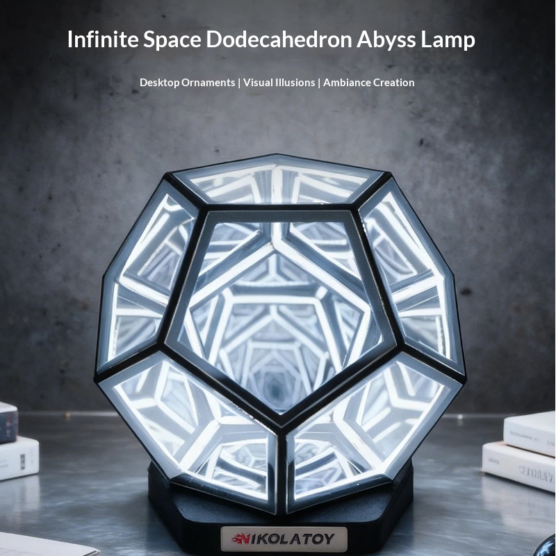 Lighting Home Decor Items - NIKOLATOY Sonsuz Dodekahedron LED Işık, Yaratıcı