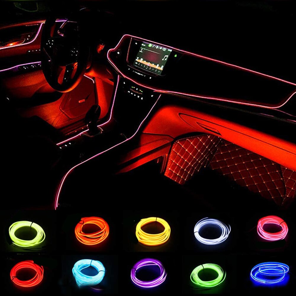 Lighting Bolt Decor - 1M/3M/5M USB LED ortam ışığı araba