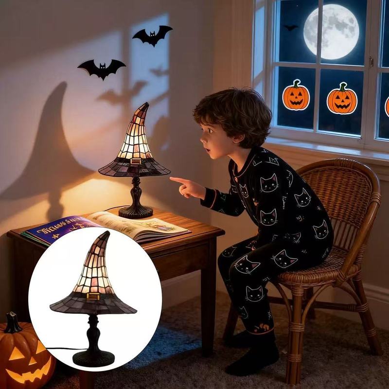 Lighting Home Decor Items - El Yapımı Gotik Cadı Şapkası Led