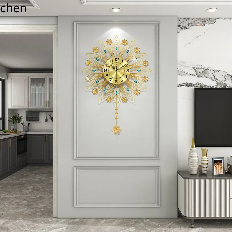 Lighting Home Decor Wall Clocks - TQH-i7.7 Avrupa tarzı hafif lüks saat,