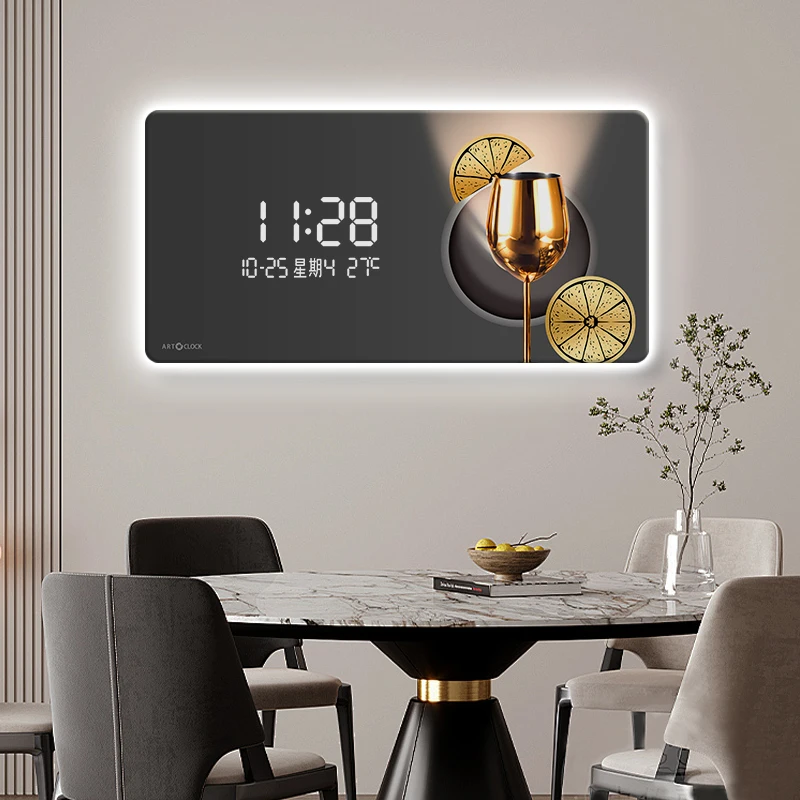 Lighting Home Decor Wall Clocks - Ev dekor LED ortam ışığı duvara