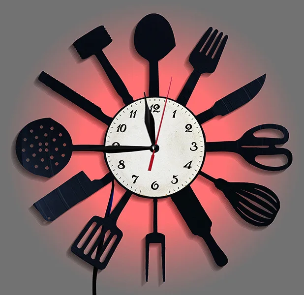 Mutfak Dekoratif Sofra Vinil K - Lighting Home Decor Wall Clocks incelemesi ve fiyatı