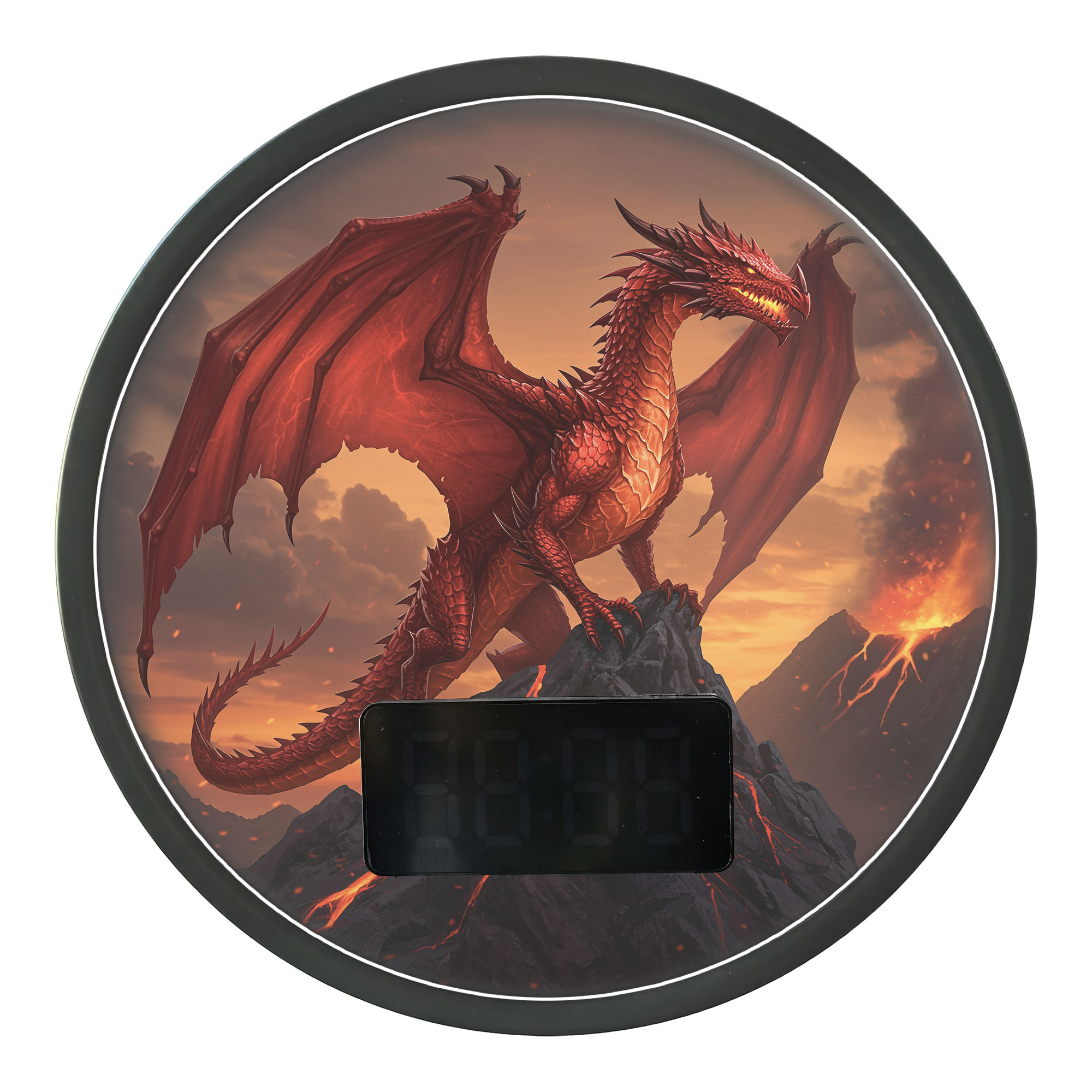 Kırmızı Ateş Ejderhası Temalı, - Lighting Home Decor Wall Clocks incelemesi ve fiyatı