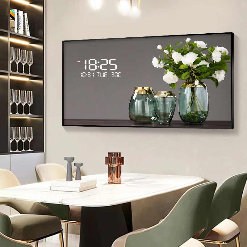 Büyük boy çiçek desen dijital  - Lighting Home Decor Wall Clocks incelemesi ve fiyatı