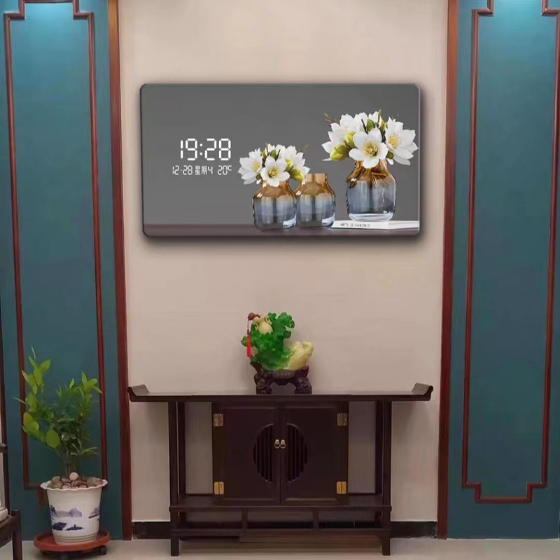 Büyük boy çiçek desen dijital  - Lighting Home Decor Wall Clocks incelemesi ve fiyatı