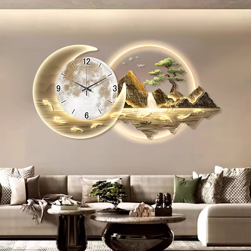 Moda lüks saat duvar çin tarzı - Lighting Home Decor Wall Clocks incelemesi ve fiyatı