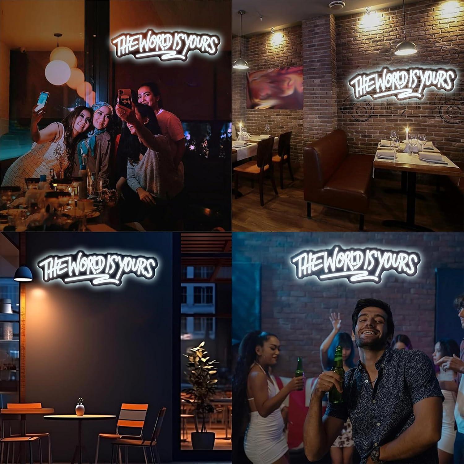 Dünya Senindir Neon Tabela USB - Wedding Lighting And Decor incelemesi ve fiyatı