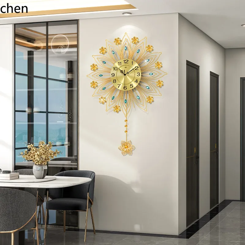 TQH-i7.7 Avrupa tarzı hafif lü - Lighting Home Decor Wall Clocks incelemesi ve fiyatı