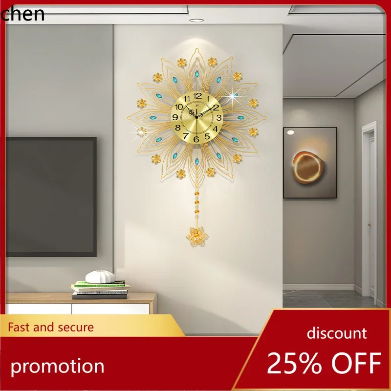 TQH-i7.7 Avrupa tarzı hafif lü - Lighting Home Decor Wall Clocks incelemesi ve fiyatı