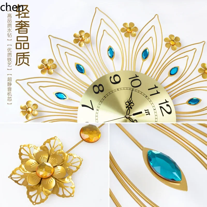 TQH-i7.7 Avrupa tarzı hafif lü - Lighting Home Decor Wall Clocks incelemesi ve fiyatı