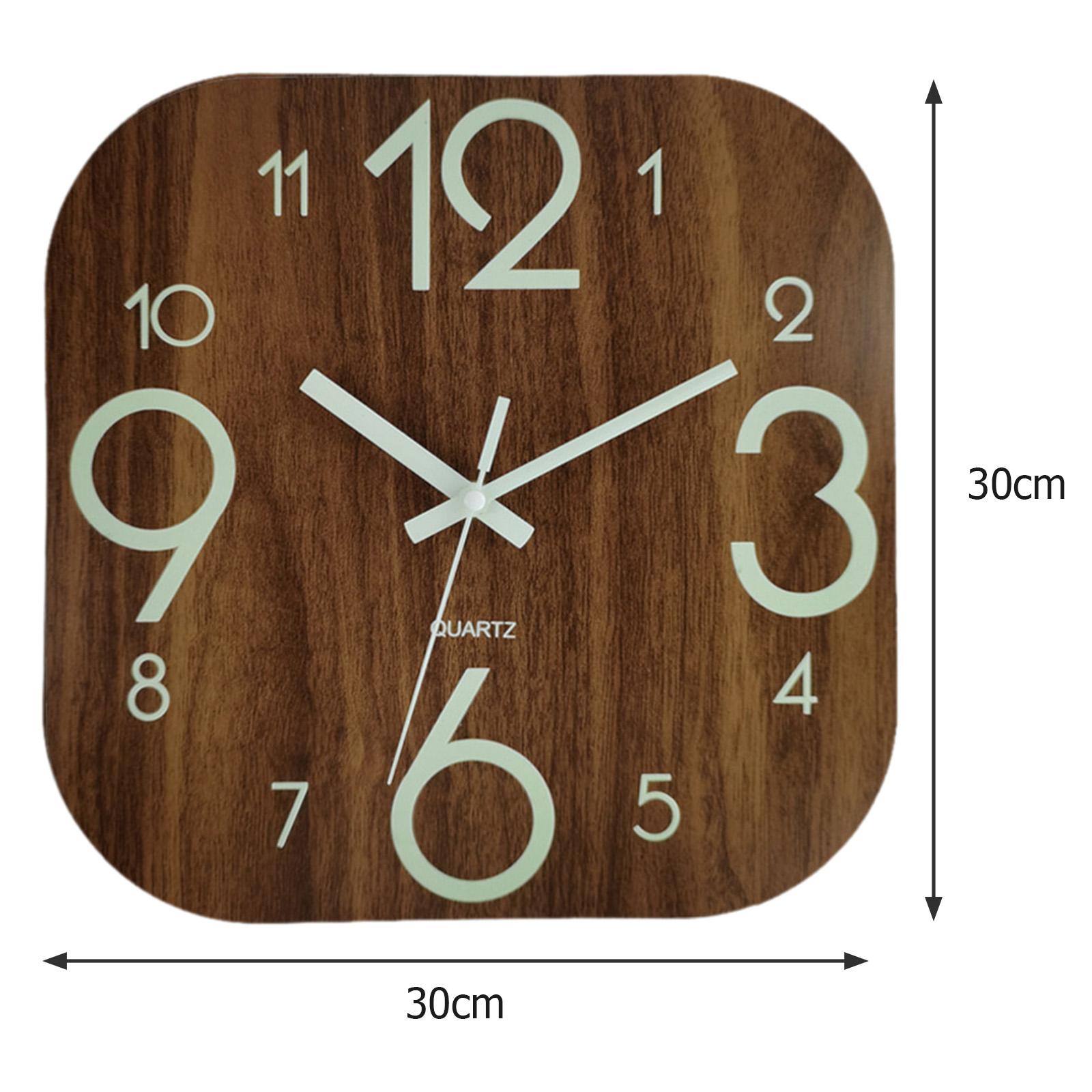 30cm Kare Duvar Saati, Aydınlı - Lighting Home Decor Wall Clocks incelemesi ve fiyatı