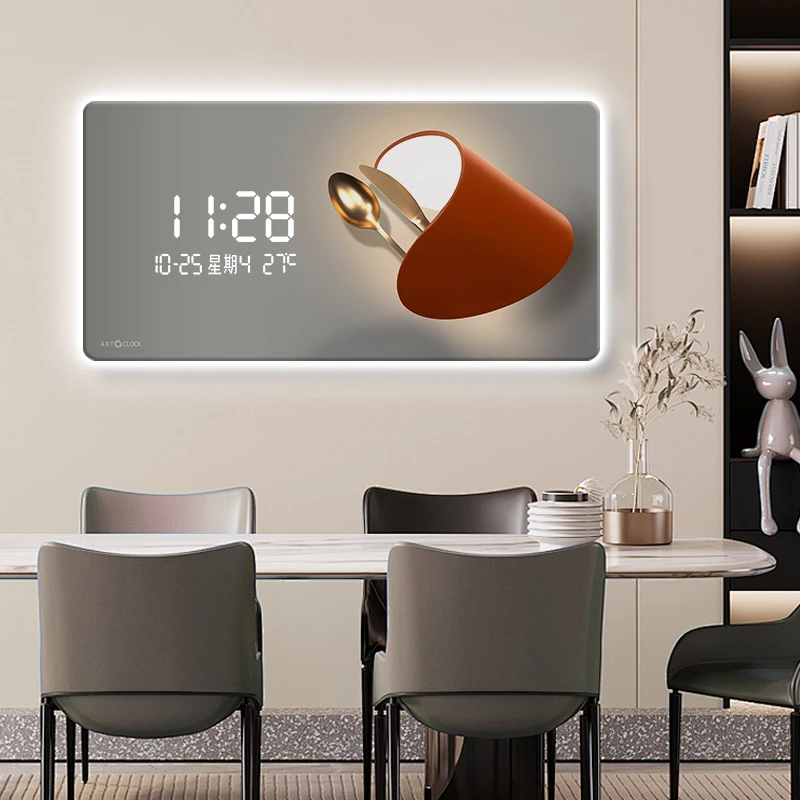 Ev dekor LED ortam ışığı duvar - Lighting Home Decor Wall Clocks incelemesi ve fiyatı